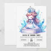 Invitation Princesse Royale numérique Anniversaire (Devant / Derrière)