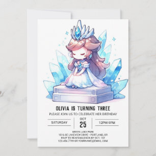 Invitation Princesse Royale numérique Anniversaire