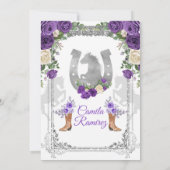 Invitation Princesse Silver Purple Espagnol Girl Sweet 15e (Dos)