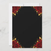 Invitation Princesse Sweet 16 Rouge Or (Dos)