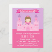 Invitation Princesse Theme, fête d'anniversaire de conte de (Devant / Derrière)