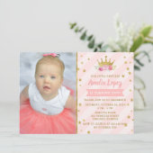 Invitation Princesse Tiara Fille fête d'anniversaire (Debout devant)