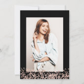 Invitation Princesse tiara rose or parties scintillant photo  (Dos)