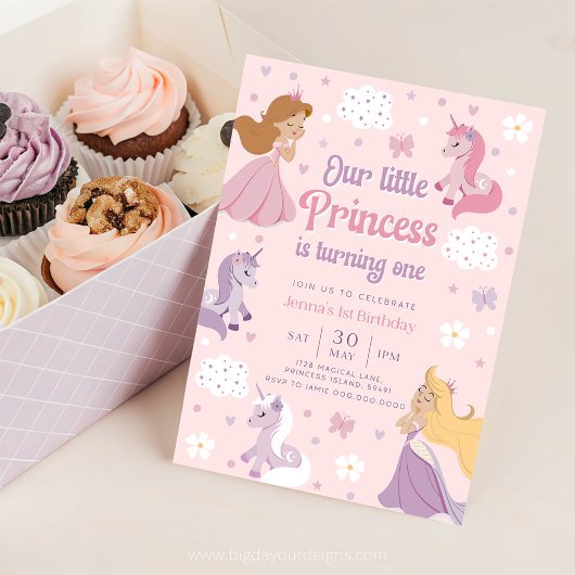 Invitation Princesse Une. Notre Petite Princesse