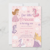 Invitation Princesse Une. Notre Petite Princesse (Devant)