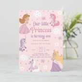 Invitation Princesse Une. Notre Petite Princesse (Debout devant)
