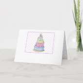 Invitation Princesse Unicorn Moderne fille aquarelle Annivers (Dos)