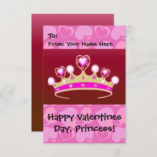 Invitation Princesse Valentine (Devant / Derrière)