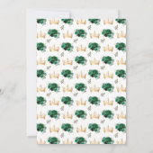 Invitation Princesse Vert foncé Floral Quinceañera (Dos)