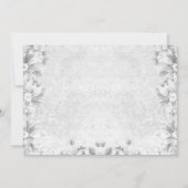 Invitation Princesse Vintage rose et gris Baptême (Dos)