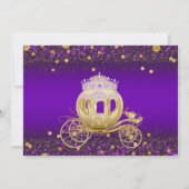 Invitation Princesse violette et or Photo Quinceanera (Dos)