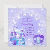 Invitation Princesse violette fête d'anniversaire (Dos)