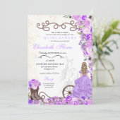 Invitation Princesse violette occidentale Floral Charra Quinc (Debout devant)