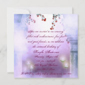 Invitation Princesse violette Rose rouge Sweet 16 Party (Dos)