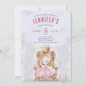 Invitation Princesse Whimsical Premier anniversaire (Dos)