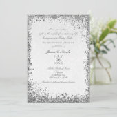 Invitation Princesse White Damask Storybook Mariage élégant (Debout devant)