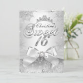 Invitation Princesse Winter Wonderland Silver Swee (Debout devant)