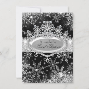 Invitation Princesse Wonderland d'Hiver Sweet 16 N