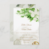 Invitation principale du mariage floral (Devant / Derrière)