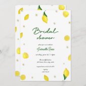 Invitation principale Squeeze Citrus Lemon Bridal  (Devant / Derrière)