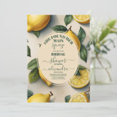Invitation Principale Squeeze Lemons Fête des mariées méditer (Debout devant)