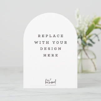 Invitation PRINT ORDER 7 x 5 inch card Dicut arch edge