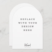 Invitation PRINT ORDER 7 x 5 inch card Dicut arch edge (Devant / Derrière)