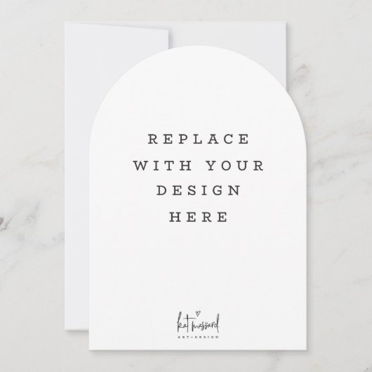 Invitation PRINT ORDER 7 x 5 inch card Dicut arch edge (Devant)