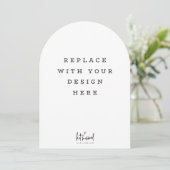 Invitation PRINT ORDER 7 x 5 inch card Dicut arch edge (Debout devant)