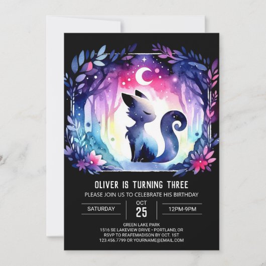 Invitation Printable Adorable Chat Anniversaire (Devant)
