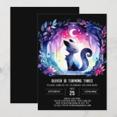 Invitation Printable Adorable Chat Anniversaire (Devant / Derrière)