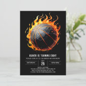 Invitation Printable Chic Sport Basketball Anniversaire (Debout devant)