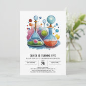 Invitation Printable Chimique Whimsy Scientifique Anniversair (Debout devant)