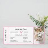 Invitation Printable Destination Wedding Boarding Pass  (Debout devant)