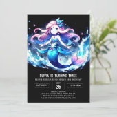 Invitation Printable Dreamy Mermaid Anniversaire (Debout devant)