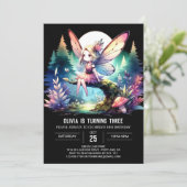 Invitation Printable Fairy Anniversaire moderne (Debout devant)