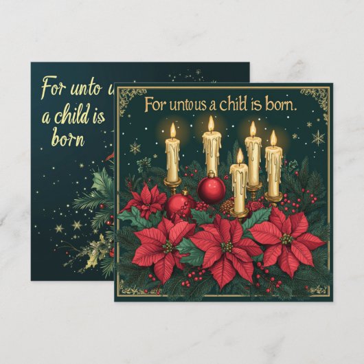 Invitation Printable Festif bougies florales Bible Verse Papi (Devant / Derrière)