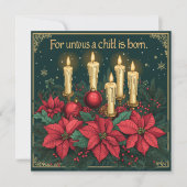 Invitation Printable Festif bougies florales Bible Verse Papi (Devant)