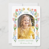 Invitation Printable Flora Salutation de Pâques (Devant)