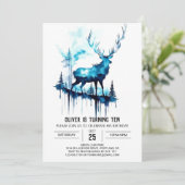 Invitation Printable Forest Stag Anniversaire (Debout devant)