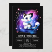 Invitation Printable Fun Tiger Anniversaire (Devant / Derrière)