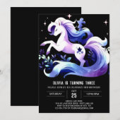 Invitation Printable Horse Anniversaire (Devant / Derrière)