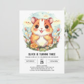 Invitation Printable Joyeux Hamster Anniversaire (Debout devant)