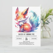 Invitation Printable Joyeux Renard Anniversaire (Debout devant)