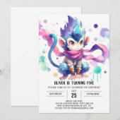 Invitation Printable Joyeux Singe Anniversaire (Devant / Derrière)