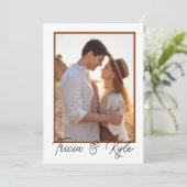 Invitation Printable minimalist four-photo wedding (Debout devant)