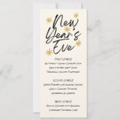 Invitation Printable New Years Eve Menu (Devant)