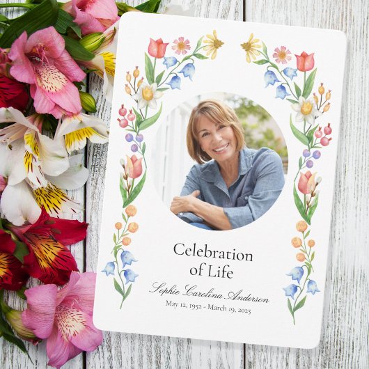 Invitation Printable Printable Flora Celebration of Life Prog
