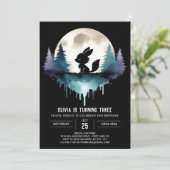 Invitation Printable Wolf doux Anniversaire (Debout devant)
