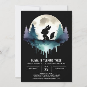 Invitation Printable Wolf doux Anniversaire